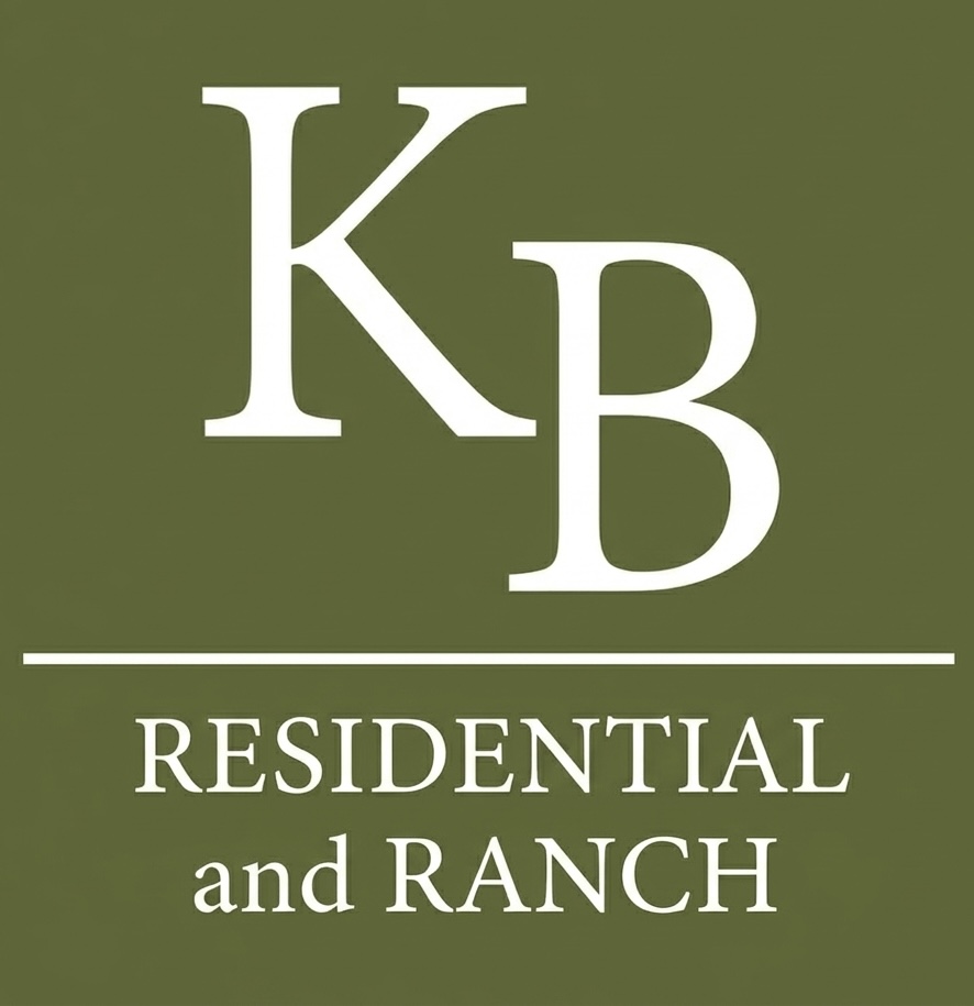 Green background with large white letters 'KB' and text 'RESIDENTIAL and RANCH' below.