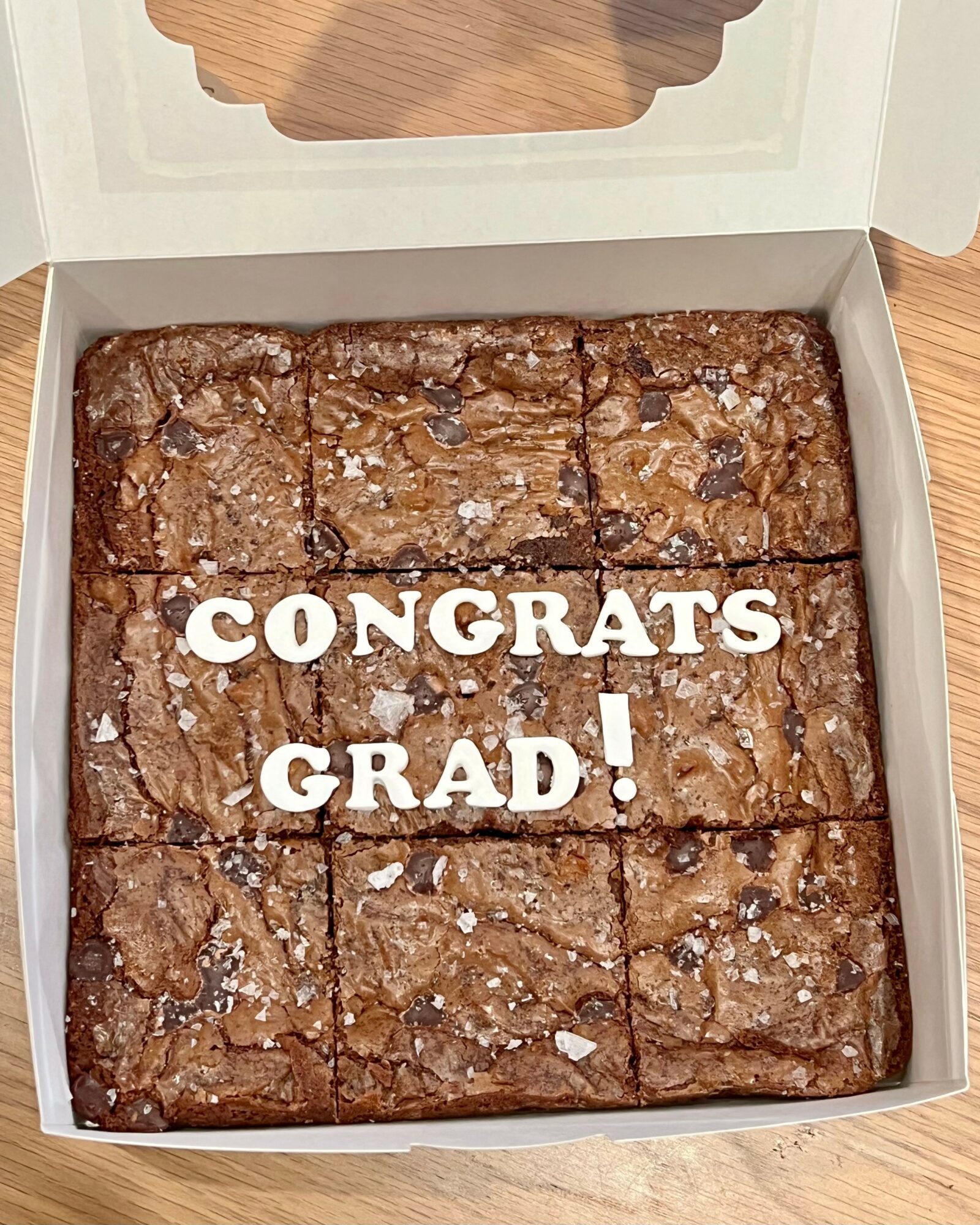 Box of nine brownies with