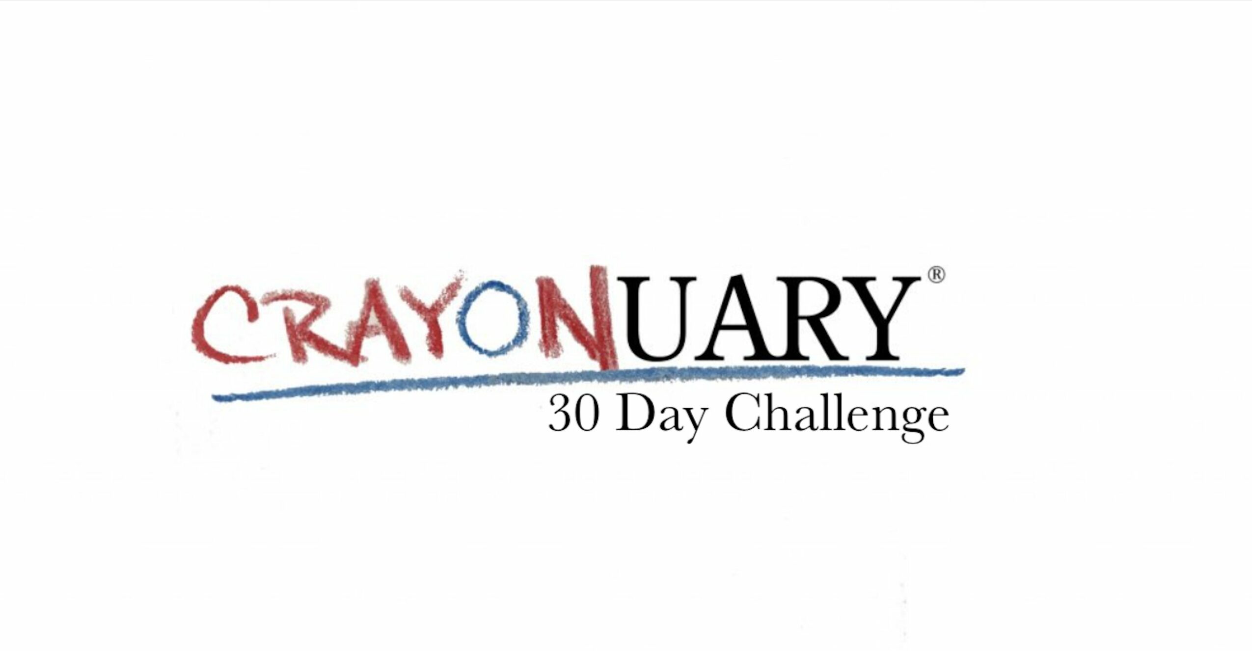 Crayon Nuary 30 Day Challenge logo with text and a blue underline.
