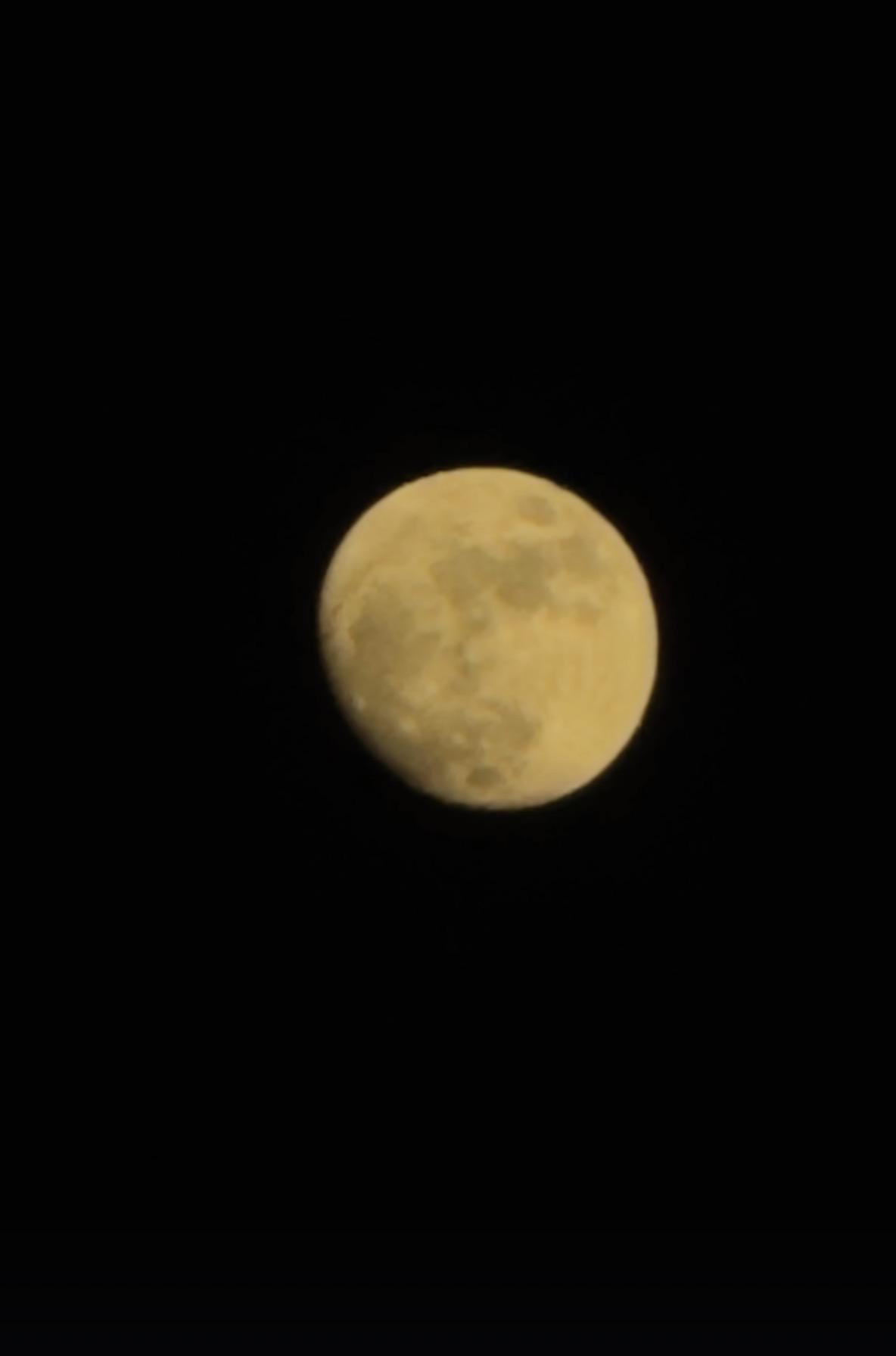 Full moon with visible craters against a black night sky.