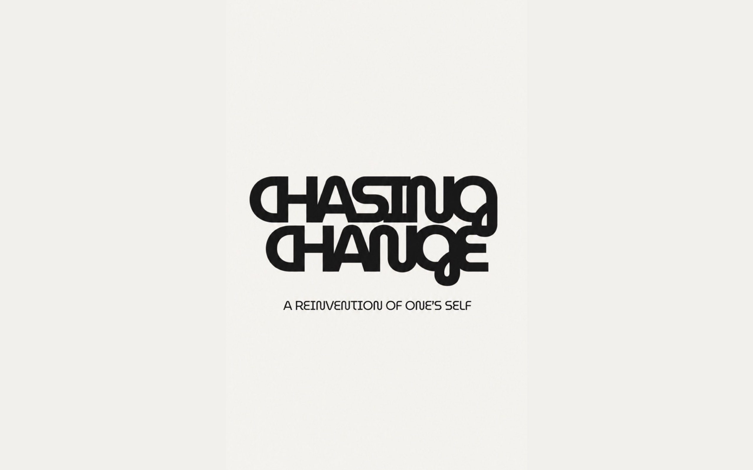 Black stylized text logo with the words 'Chasing Change' and a subtitle 'A revolution of one's self' on a white background.