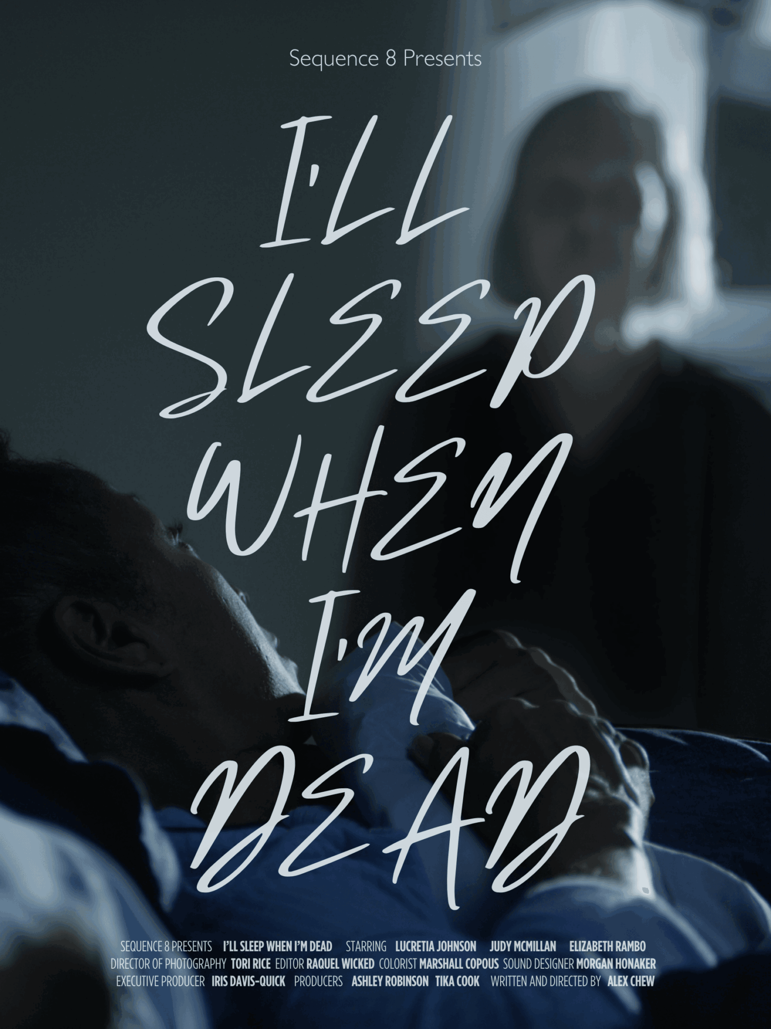 Person sleeping in car with text overlay: 'I'll sleep when I'm dead.'