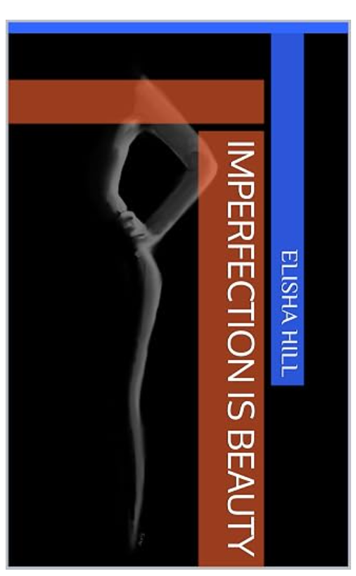 Book cover with a black background, blue and brown stripes, and white text, featuring a stylized figure of a woman.